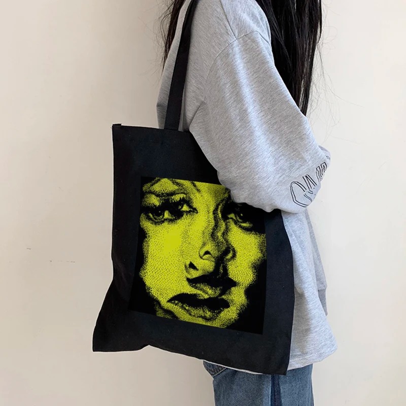 Canvas Tote Designer - Horror Women Canvas Bag Punk Vintage