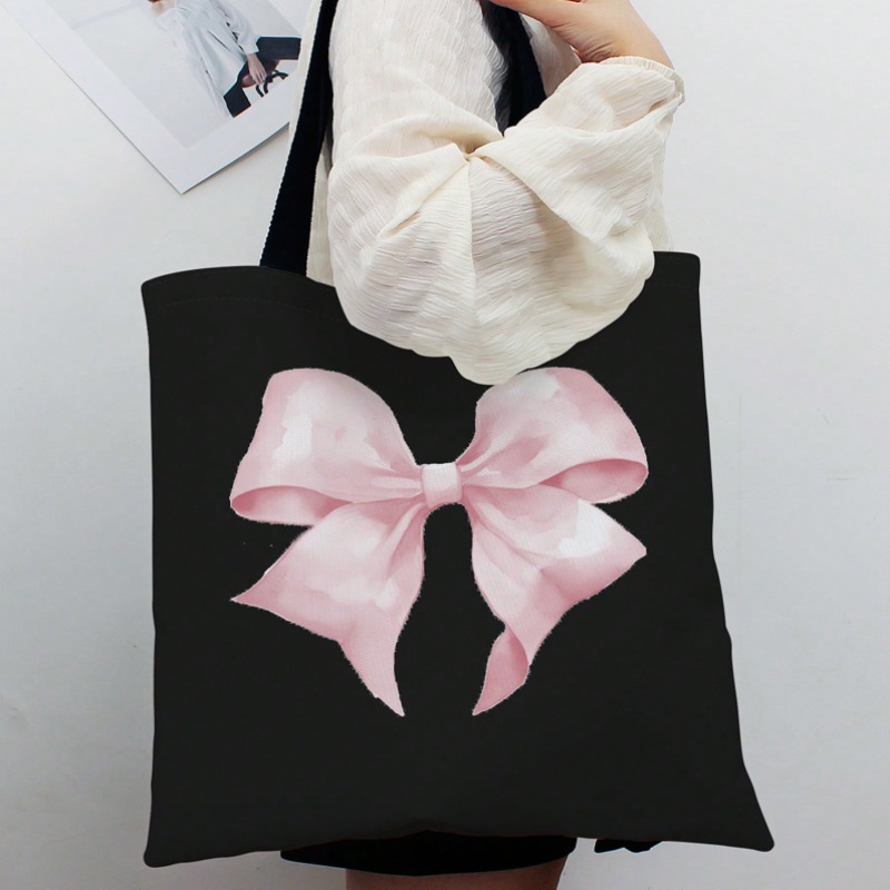ROMWE Kawaii Bow Pattern Canva - огляд і ціна Canvas Tote Designer