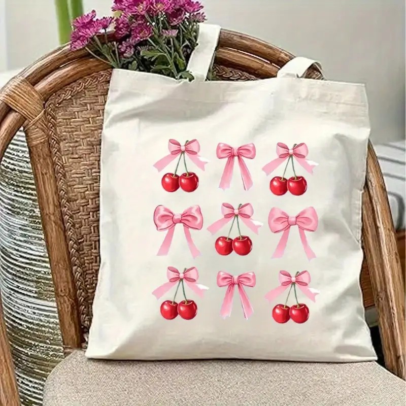 Canvas Tote Bag with Cherry Bo - огляд і ціна Canvas Tote Designer