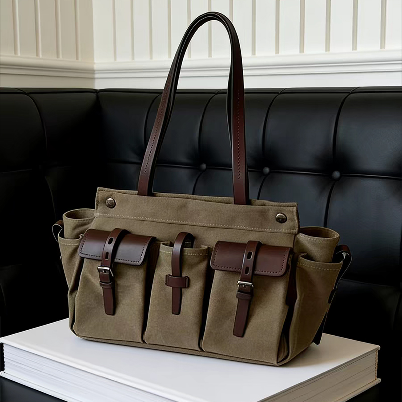 Vintage Canvas Leather Multi-p - огляд і ціна Canvas Tote Designer