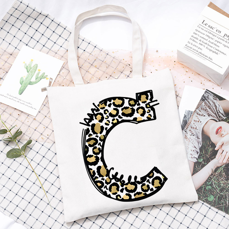 Women Tote Bags Letters A B C  - огляд і ціна Canvas Tote Designer