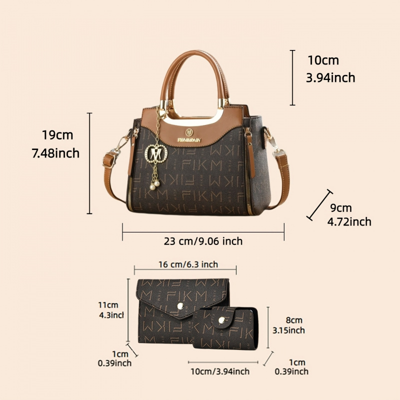 3-piece set of light luxury hi - огляд і ціна Luxury Zipper Bags