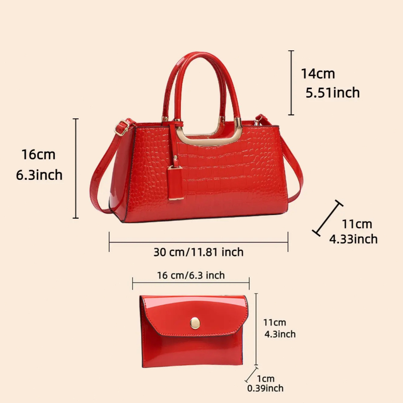 Women's Handbag Set, Light Lux - огляд і ціна Luxury Zipper Bags