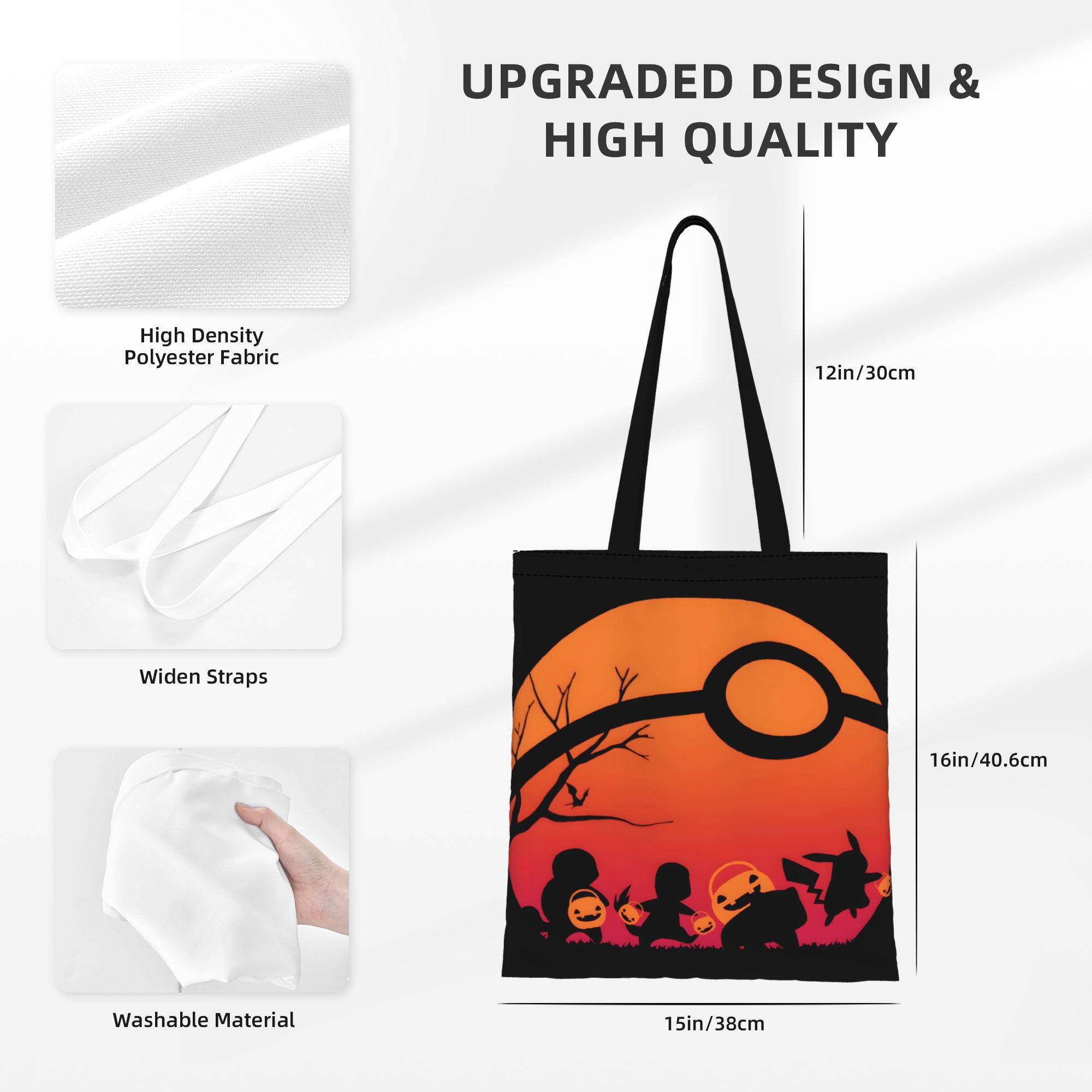 1PC Large Capacity Electroweb  - огляд і ціна Canvas Tote Designer