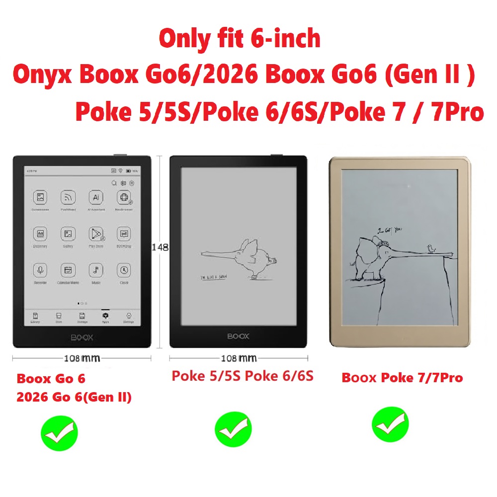 Case for 2026 Onyx Boox Go 6 ( - огляд і ціна Briefcase Leather Slim