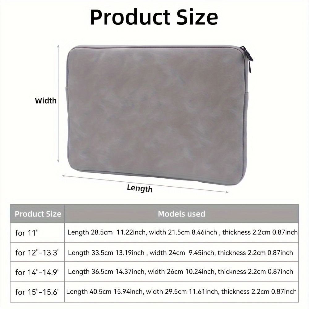 11 13 14 15 Inch Laptop PU Lea - огляд і ціна Briefcase Leather Slim