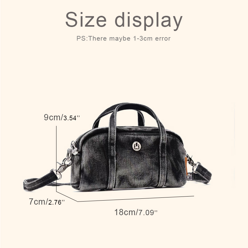 Korean Casual Mini Denim Box B - огляд і ціна Luxury Zipper Bags