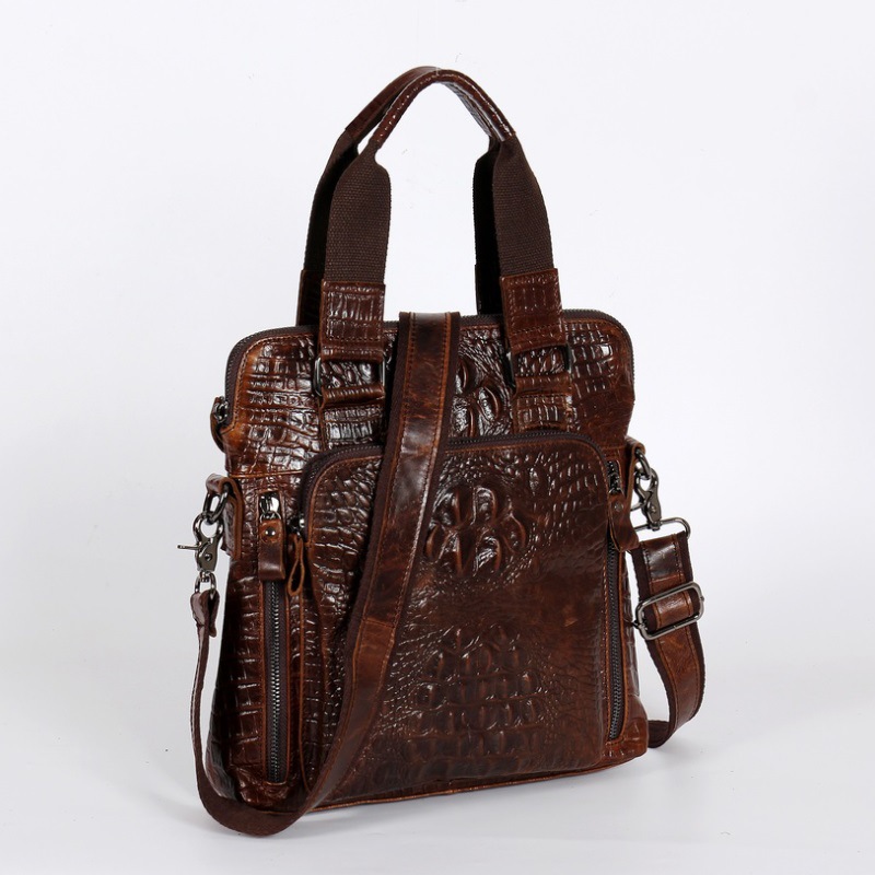 YETTIES Men's Slim Vertical La - огляд і ціна Briefcase Leather Slim